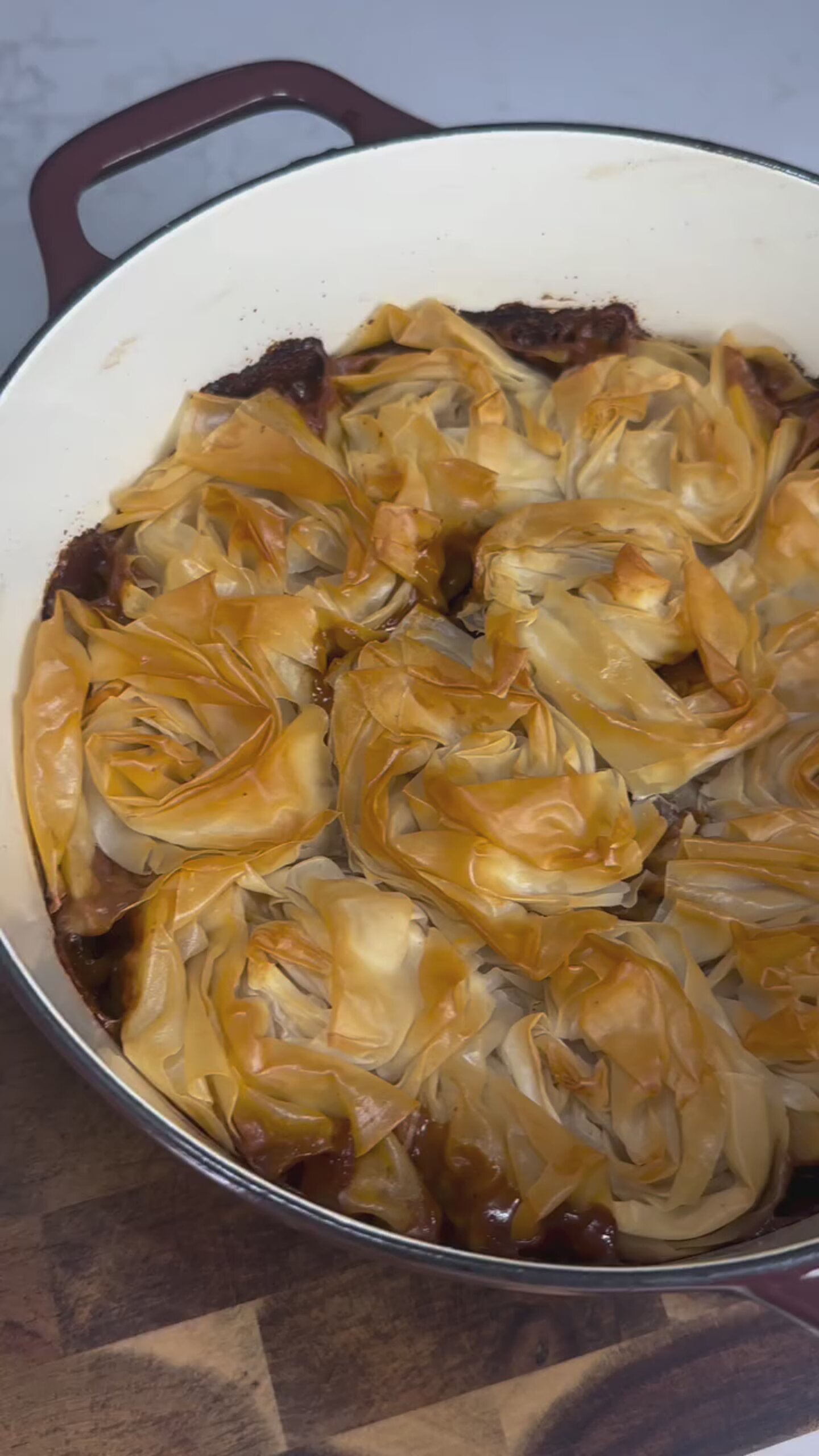 Creamy Beef & Mushroom Filo Pie image