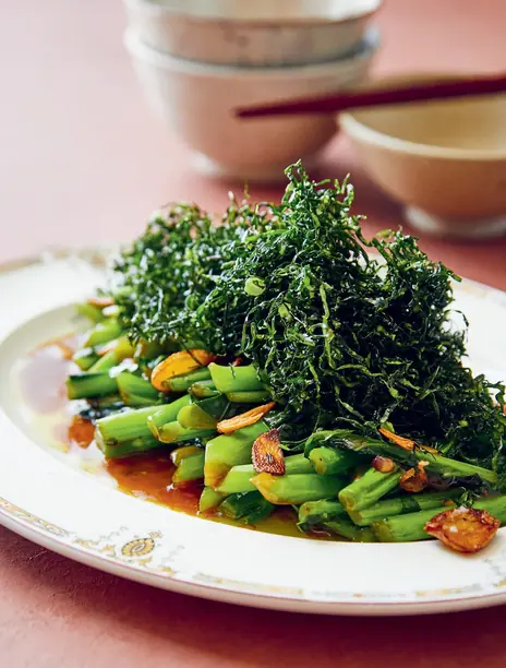 Yin Yang Kai Lan (Chinese Broccoli Cooked Two Ways) image