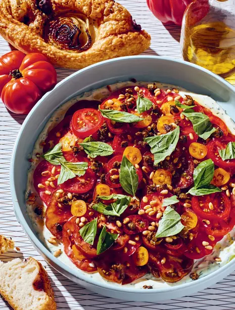 Tomato Salad with Fried Capers and Pine Nuts image