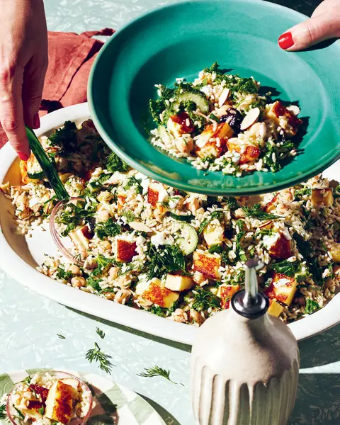 Haloumi Chickpea Salad image