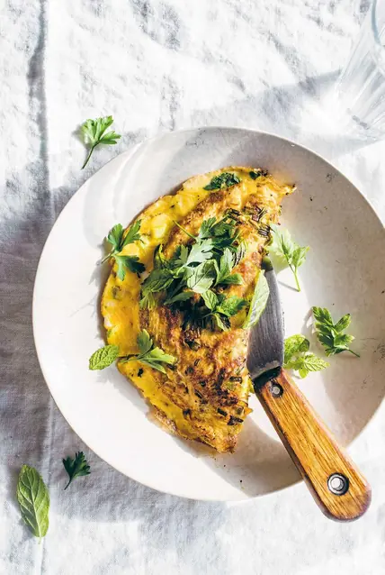 Omelette with Spring Onions (Omeletta Me Freska Kremidakia) image