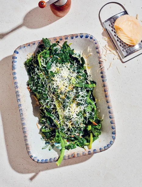 Sautéed Greens with Anchovies and Lemon image