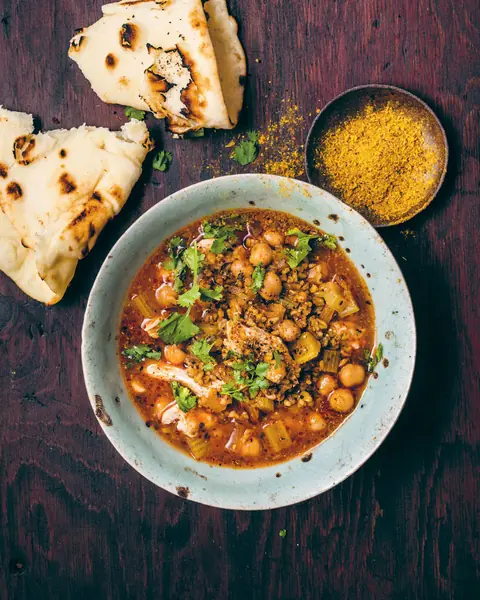 Algerian Chicken and Freekah Soup (Shorba Frik) image