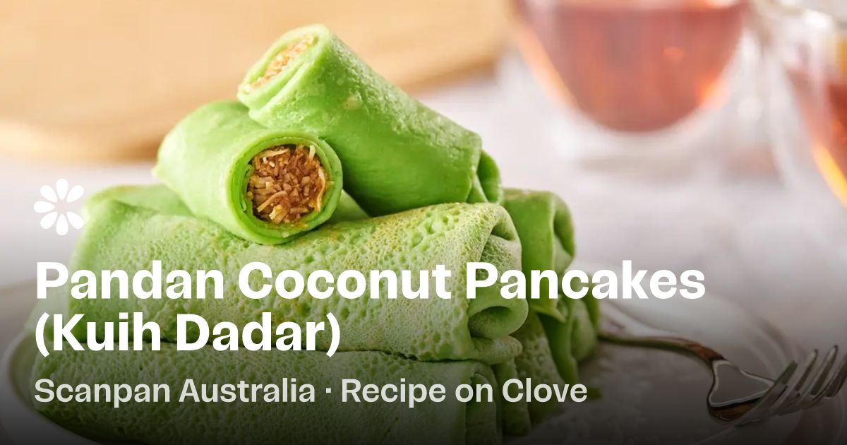 Pandan Coconut Pancakes (Kuih Dadar) Recipe | Clove