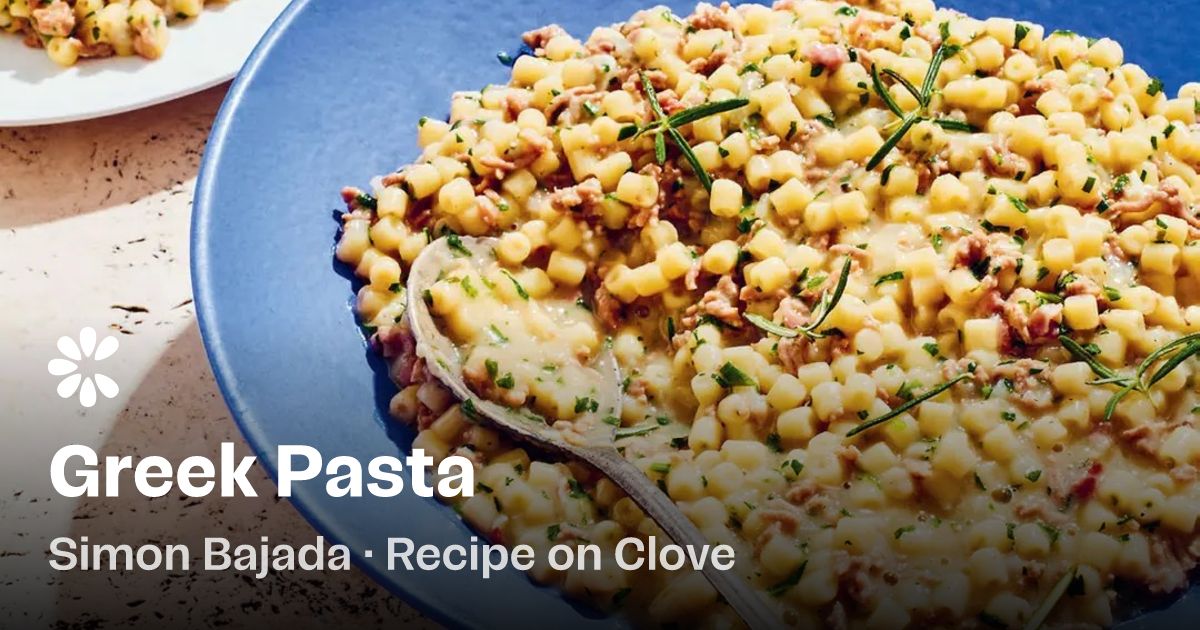Greek Pasta Recipe | Clove