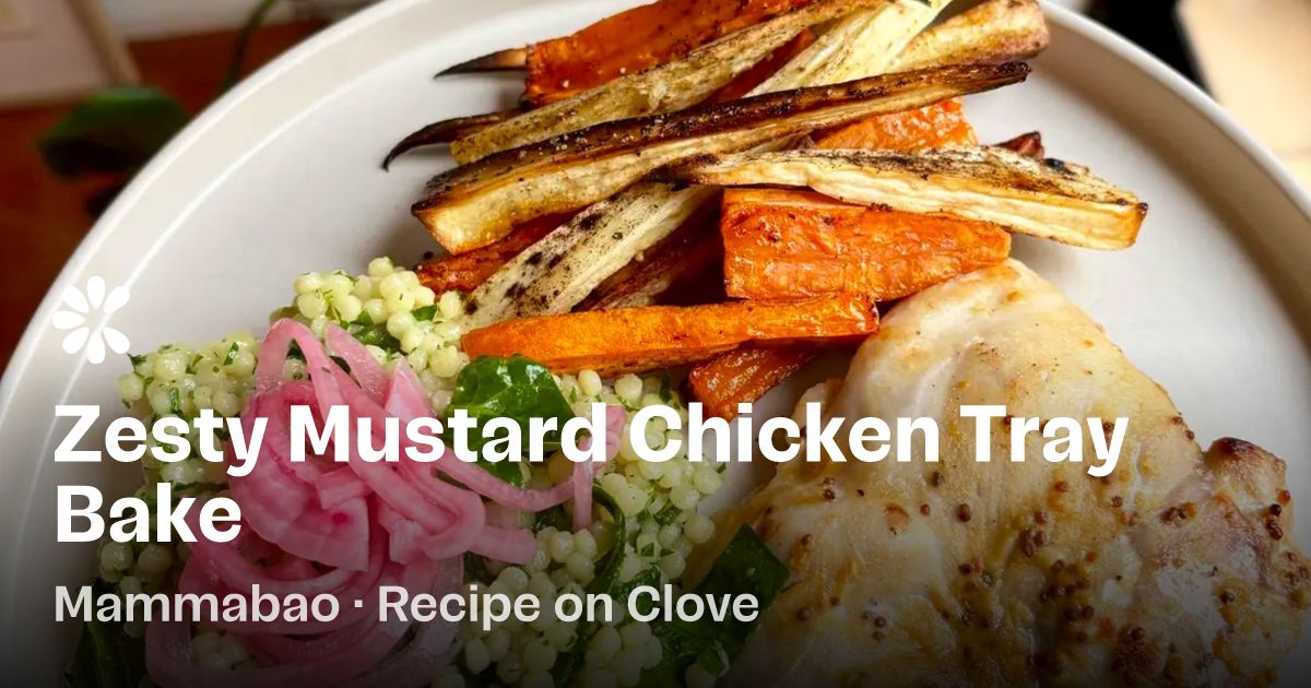 Zesty Mustard Chicken Tray Bake Recipe (with video)
