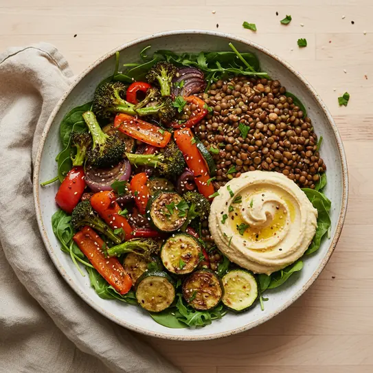 Roasted Vegetable & Lentil Bowl image