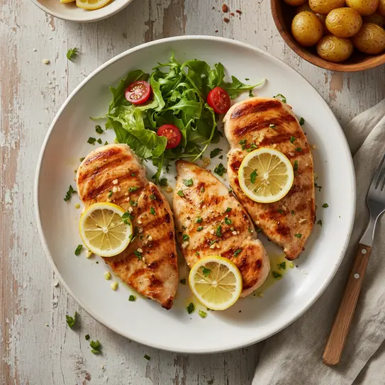 Simple Grilled Lemon Garlic Chicken Breast image