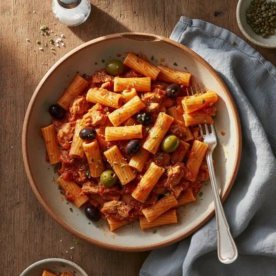 Pantry Pasta: Tomato, Tuna & Olive image