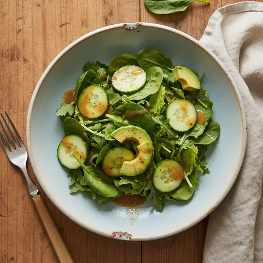 Simple Green Salad with Yummy Dressing image