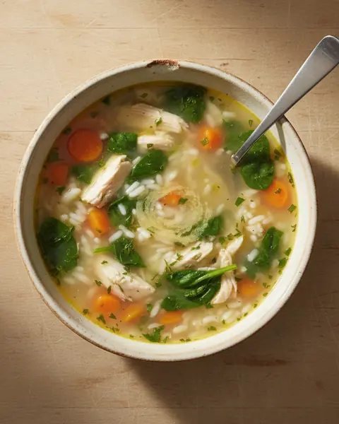 Gentle Low-FODMAP Chicken and Rice Soup image