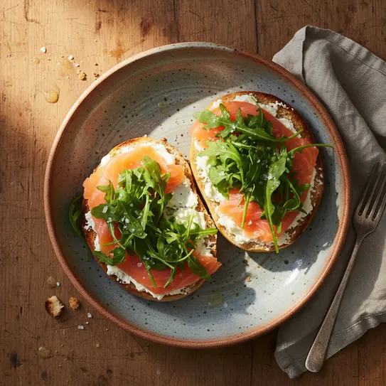 Smoked Salmon & Cream Cheese Bagel image
