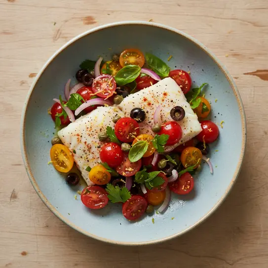 Baked Cod with Mediterranean Salsa image