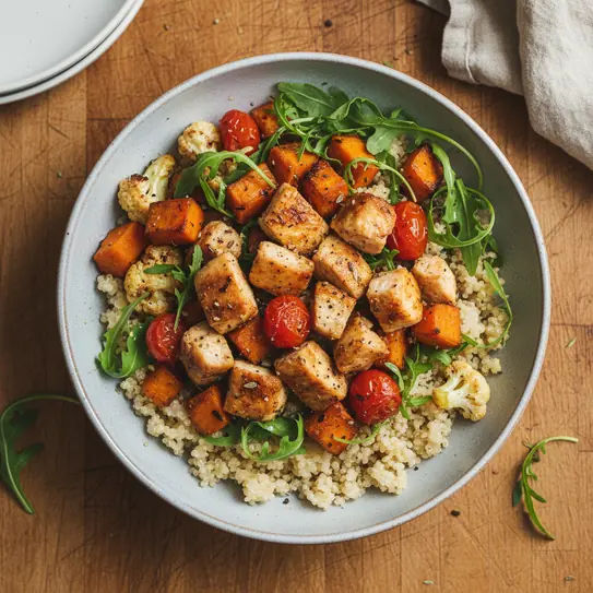 Chicken, Quinoa & Roasted Vegetable Lunch Bowl image
