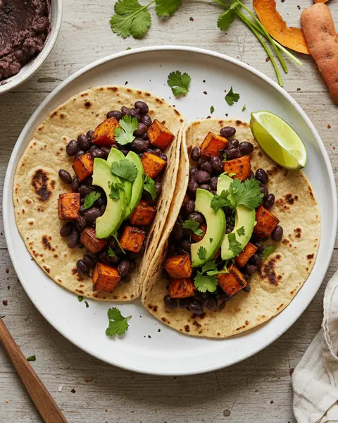 Black Bean & Sweet Potato Tacos image