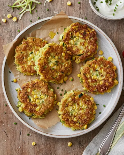 Kid-Friendly Zucchini and Corn Fritters image