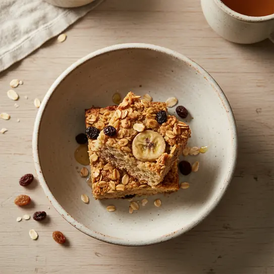 Baked Banana and Oat Bars image