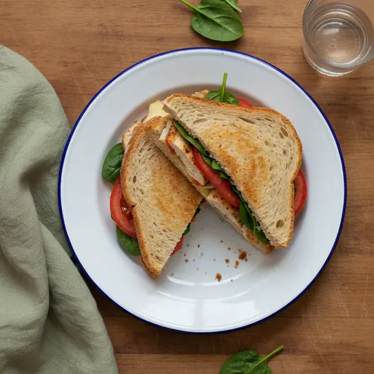 Chicken, Tomato, and Spinach Sandwich image