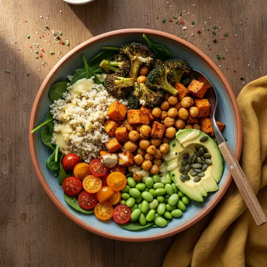 High-Protein Vegetarian Buddha Bowl image
