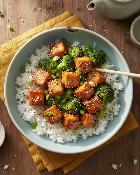 Teriyaki Tofu and Broccoli Rice Bowl image