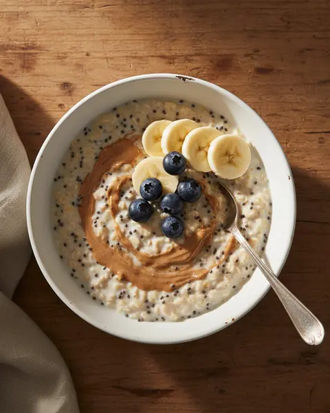 Overnight Oats with Chia and Almond Butter image