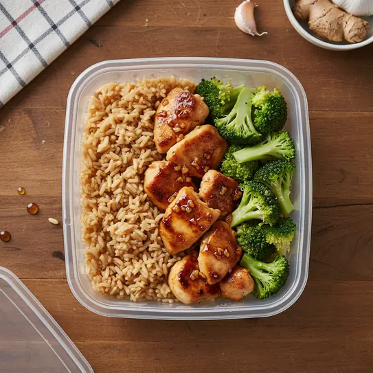 Meal Prep: Honey Garlic Chicken with Brown Rice & Broccoli image